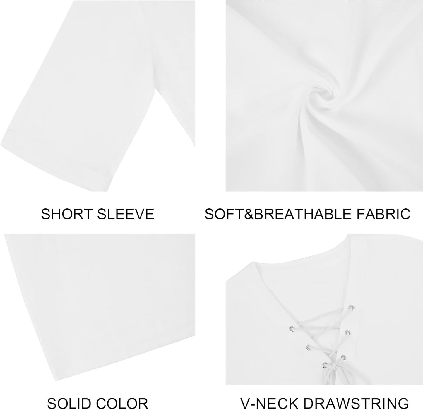 Men'S Fashion Shirt Short Sleeve Beach V-Neck Drawstring Printing Yoga African Summer Top