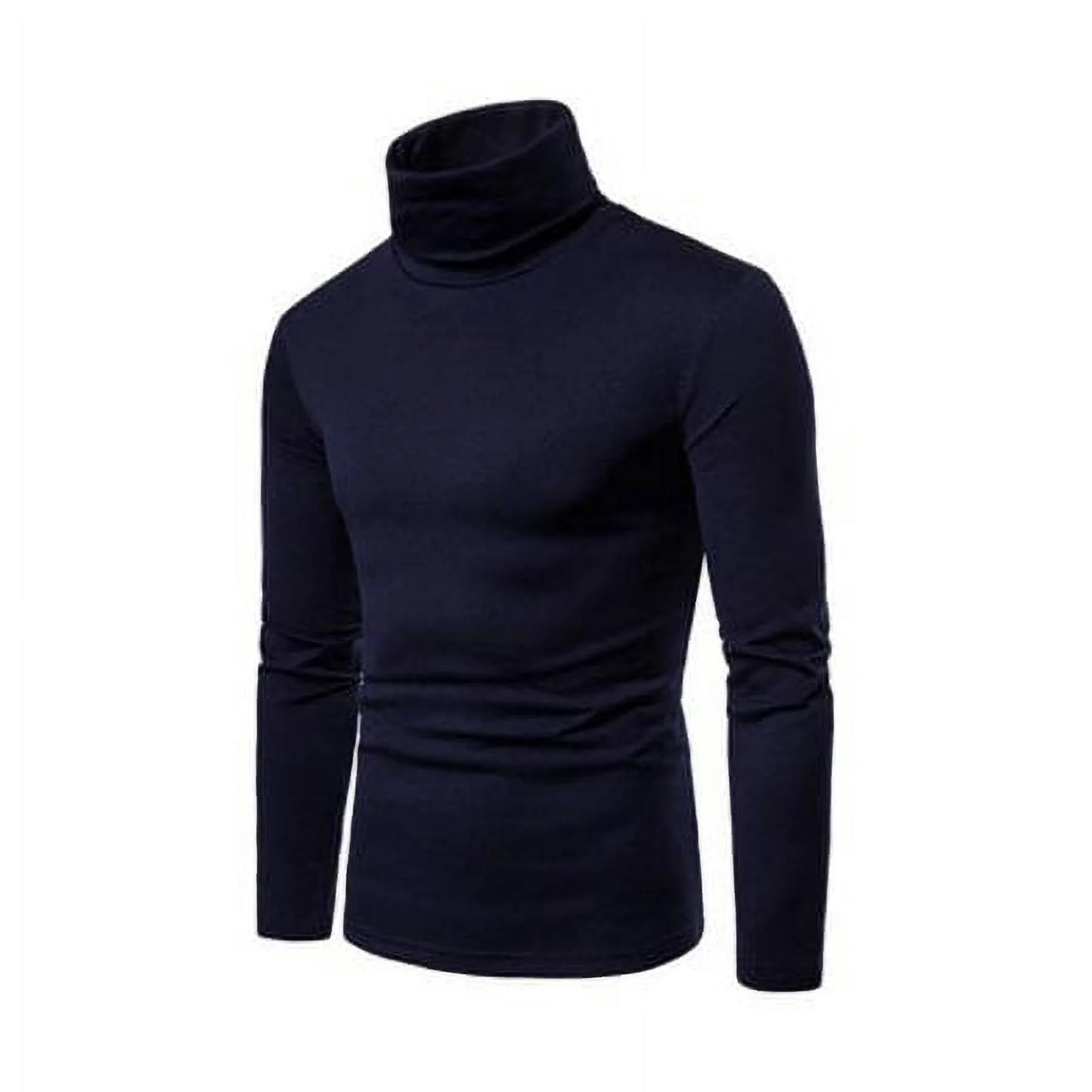 Men Long Sleeve Turtleneck Slim Pullover Sweater