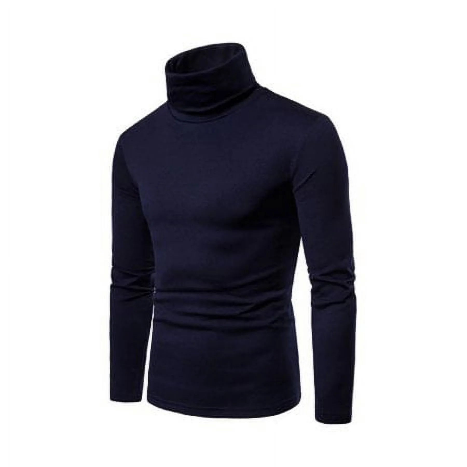 Men Long Sleeve Turtleneck Slim Pullover Sweater