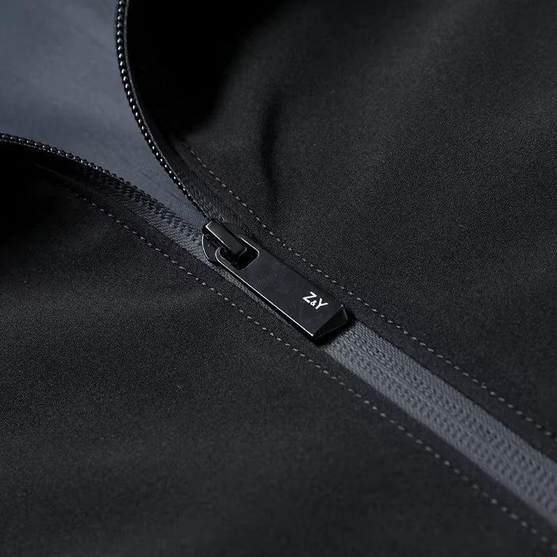 Top Quality New Brand Fashion Stand Collar Streetwear Mens Coats and Jackets Zipper Windbreaker Simple Casual Mens Clothes 2025