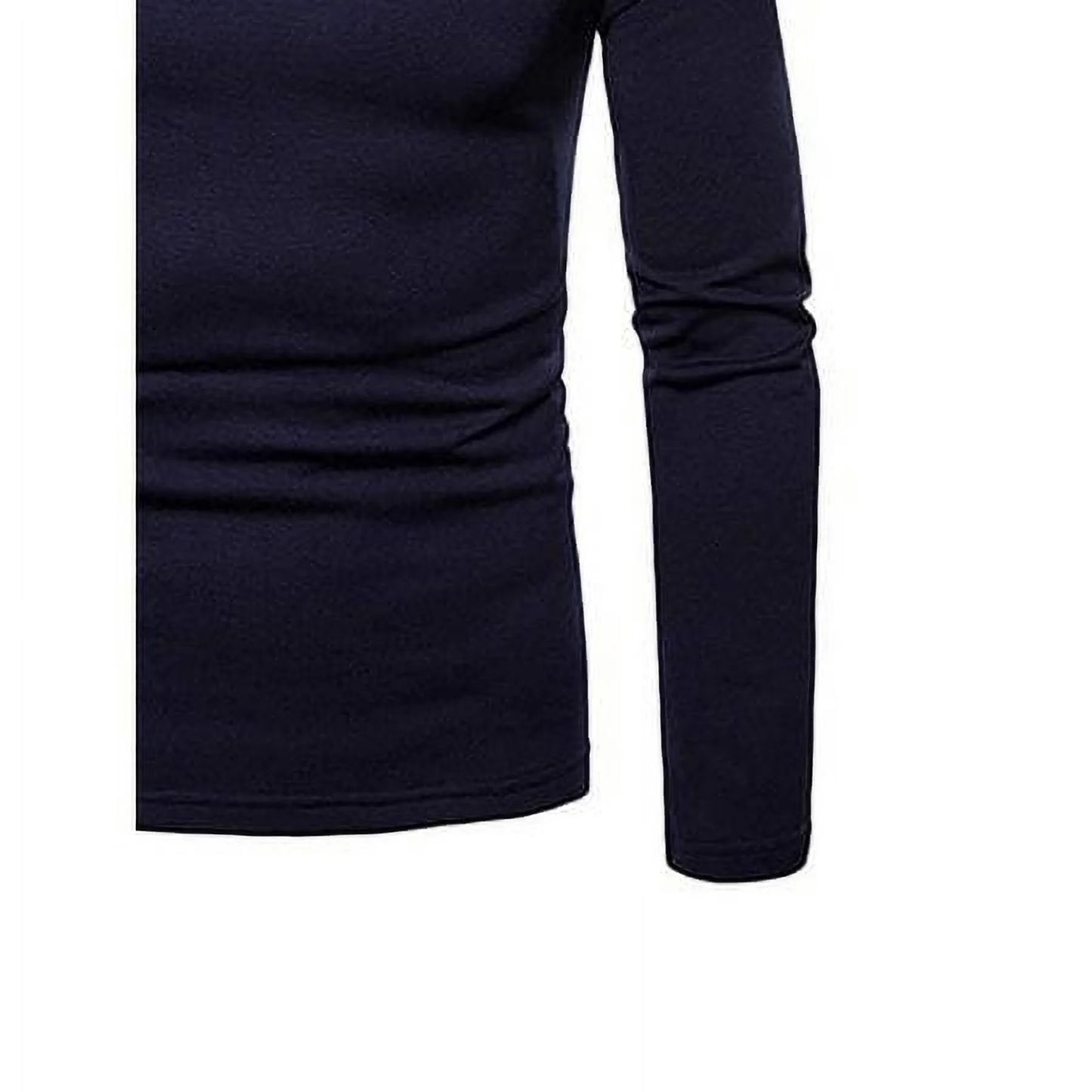 Men Long Sleeve Turtleneck Slim Pullover Sweater