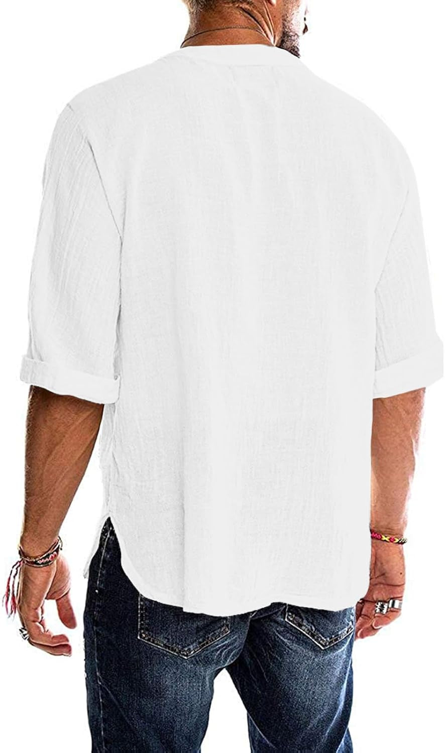 Men'S Fashion Shirt Short Sleeve Beach V-Neck Drawstring Printing Yoga African Summer Top