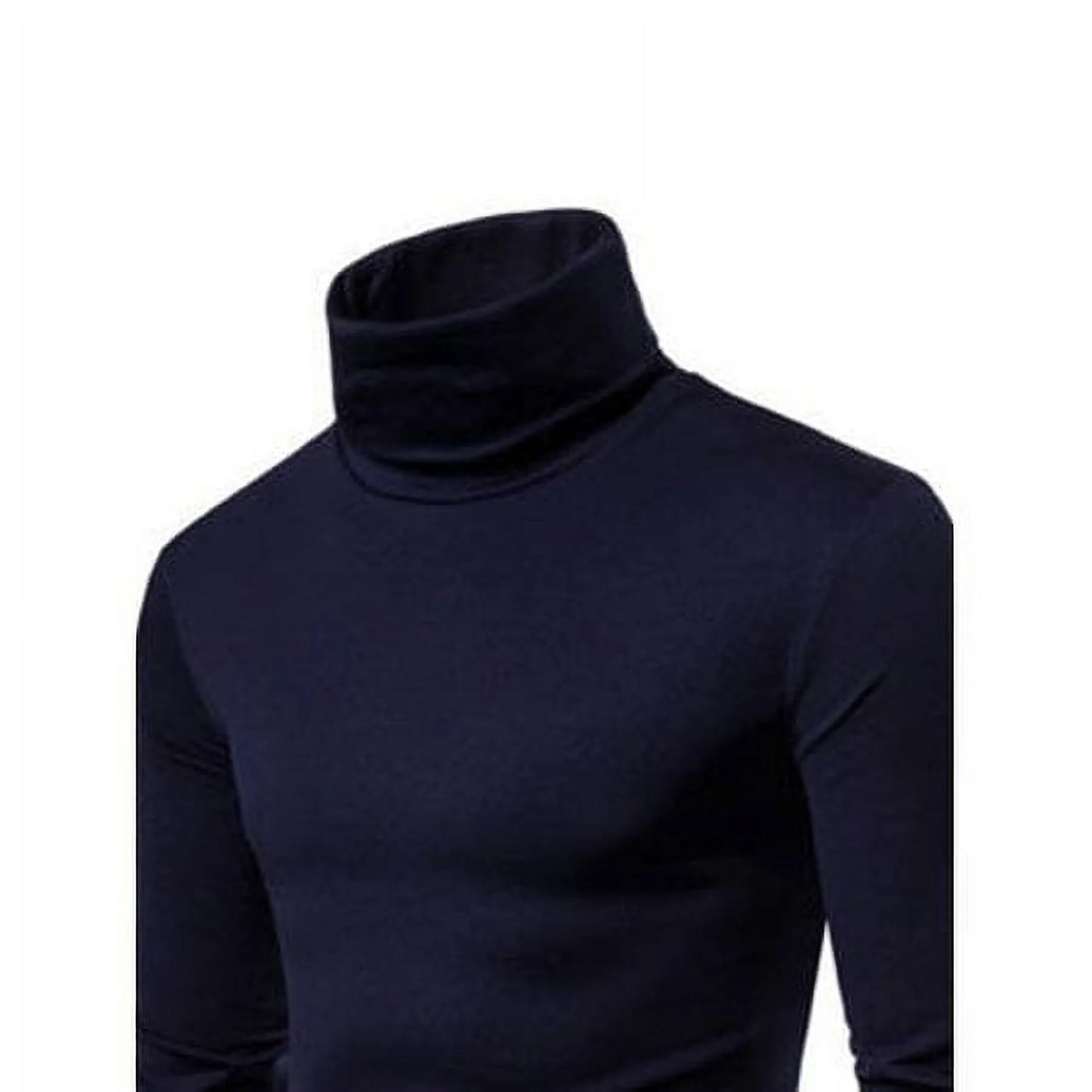 Men Long Sleeve Turtleneck Slim Pullover Sweater