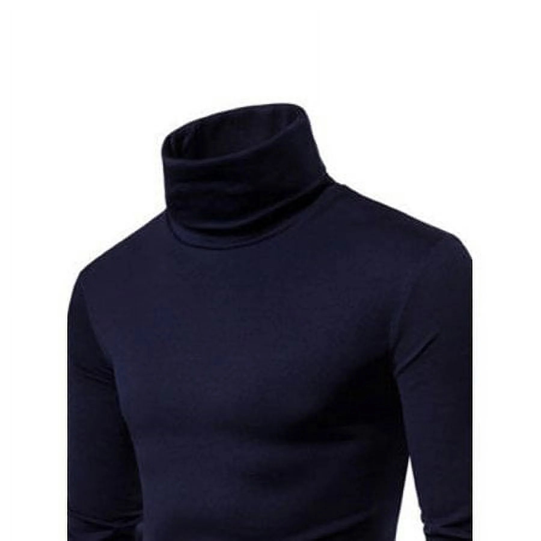 Men Long Sleeve Turtleneck Slim Pullover Sweater