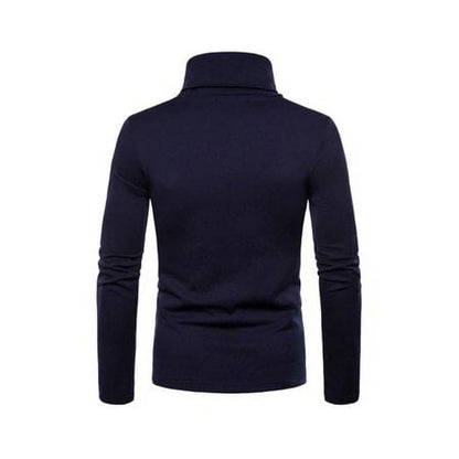 Men Long Sleeve Turtleneck Slim Pullover Sweater