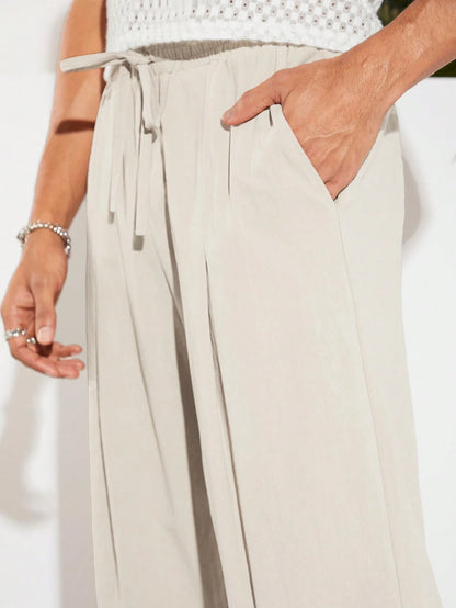 Manfinity VCAY Men Cotton Tie Waist Tulip Hem Capri Pants