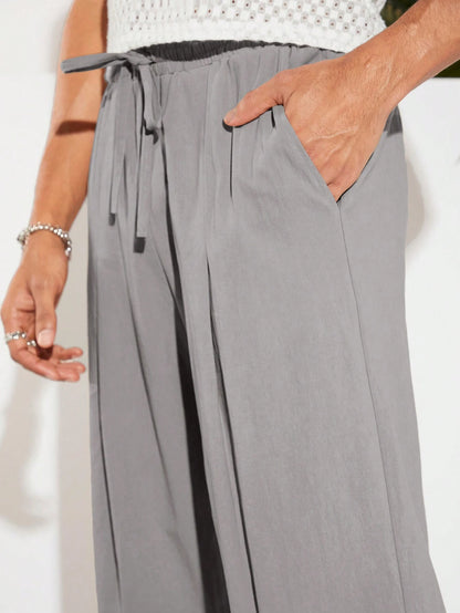 Manfinity VCAY Men Cotton Tie Waist Tulip Hem Capri Pants