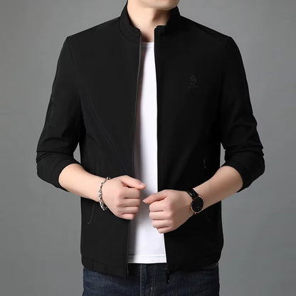 Top Quality New Brand Fashion Stand Collar Streetwear Mens Coats and Jackets Zipper Windbreaker Simple Casual Mens Clothes 2025