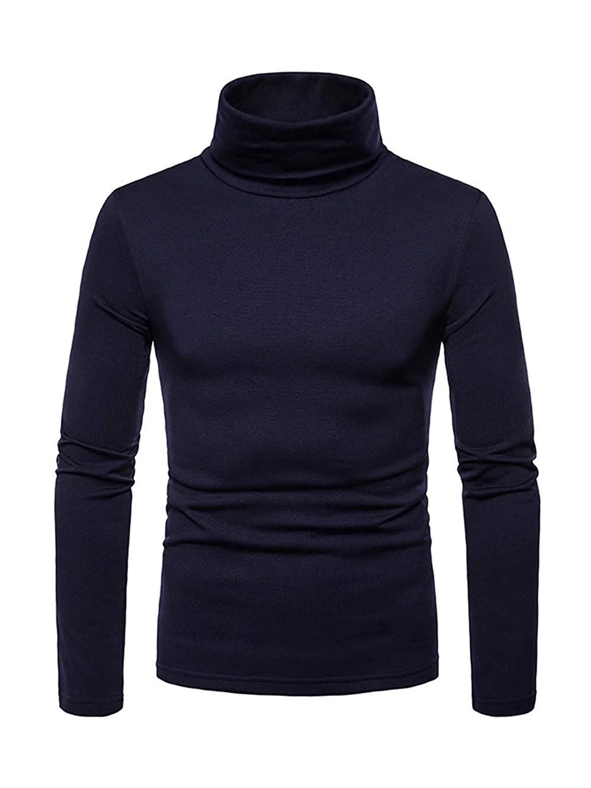 Men Long Sleeve Turtleneck Slim Pullover Sweater