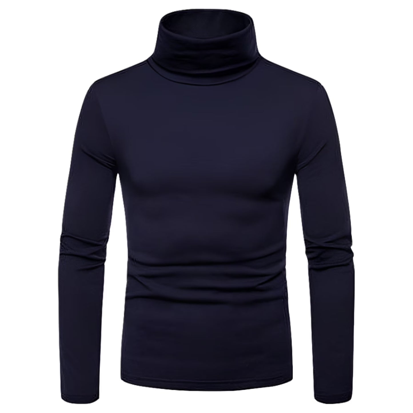Men Long Sleeve Turtleneck Slim Pullover Sweater
